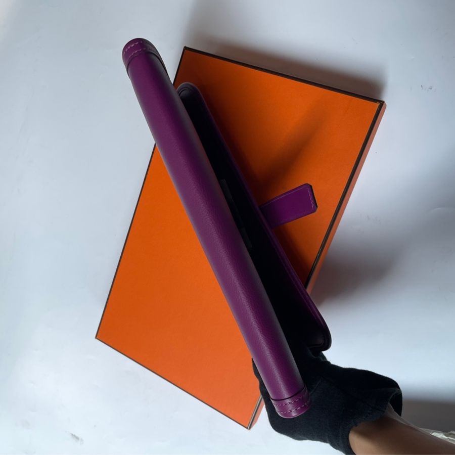 Hermes Jige duo紫牛皮手拿包-17
