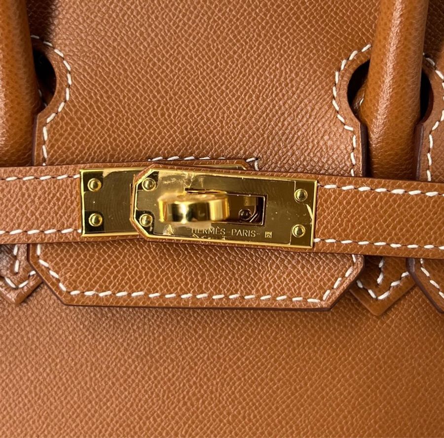 Hermes birkin 25 Z刻 金剛色 金棕色-4