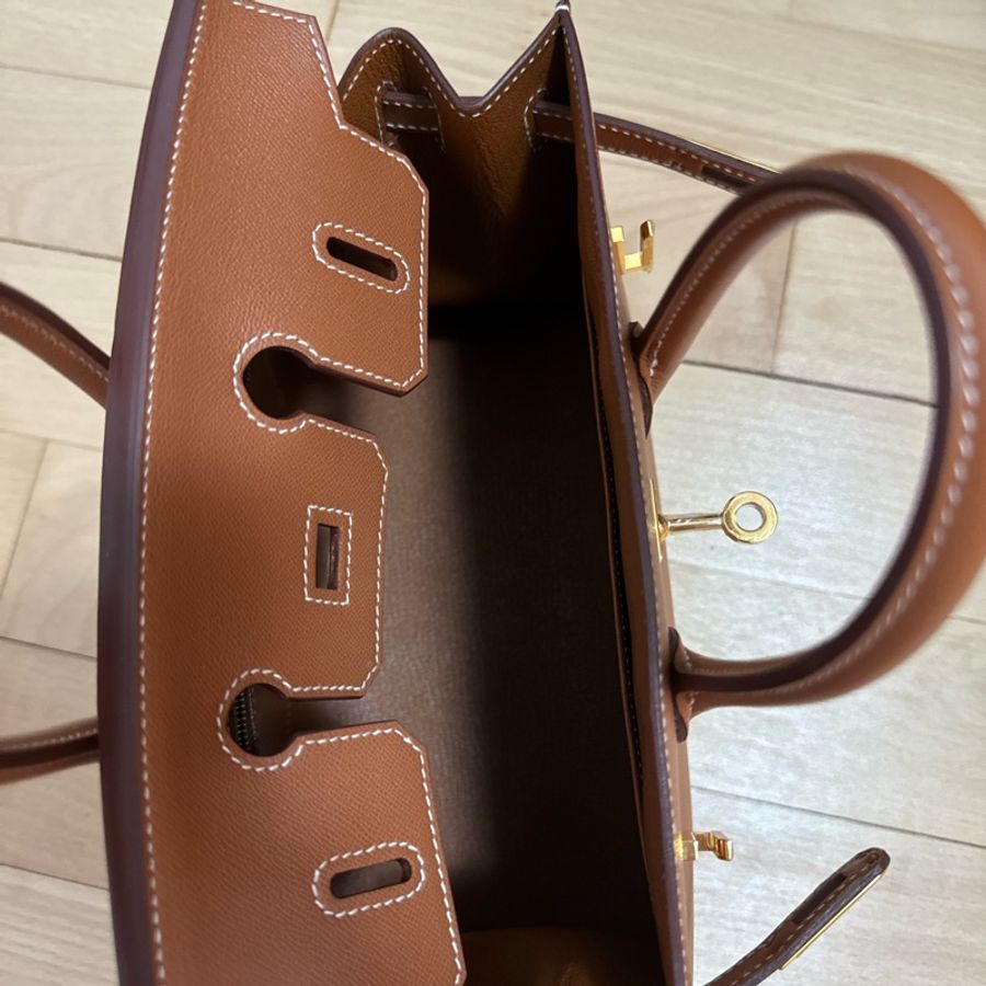 Hermes birkin 25 Z刻 金剛色 金棕色-9
