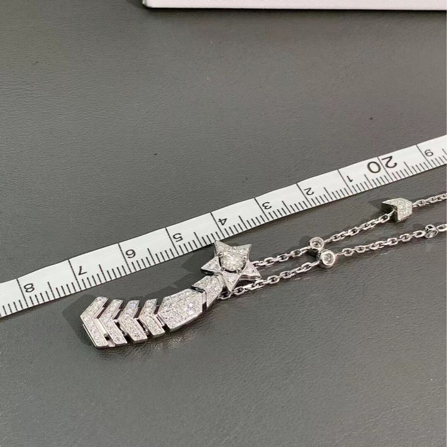Chanel 高級珠寶系列 香奈兒 滿鑽白金彗星項鍊 可不同佩戴可做胸針,2023購入-4