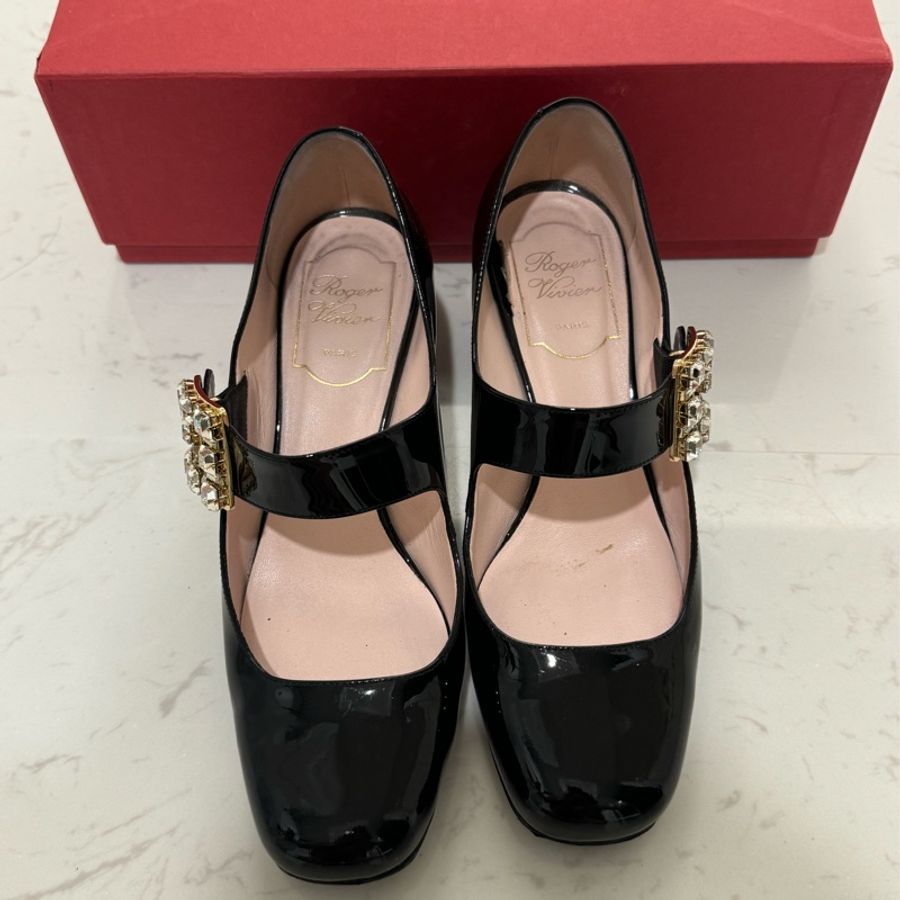 Roger Vivier 水鑽瑪莉珍鞋 36-0