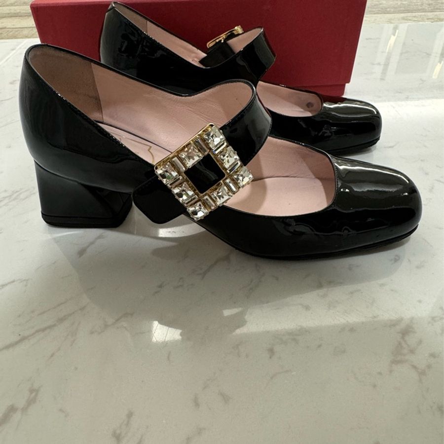 Roger Vivier 水鑽瑪莉珍鞋 36-1