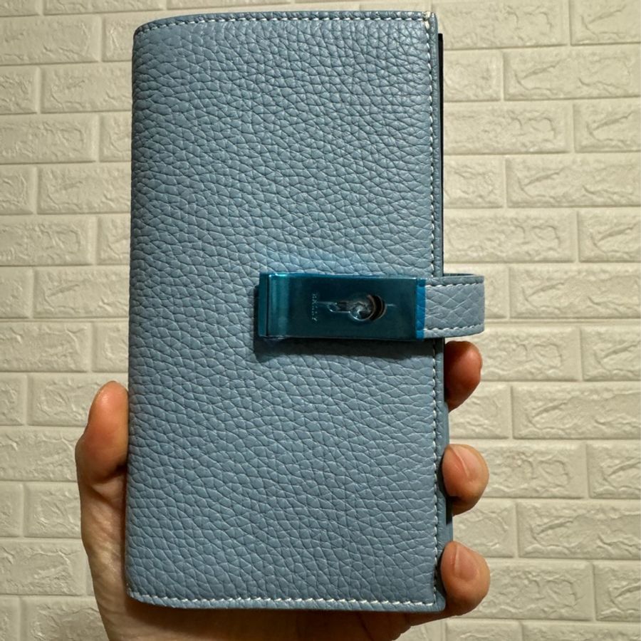 BALLY Amber 鎖頭設計粒面小牛皮多夾層中長夾-8
