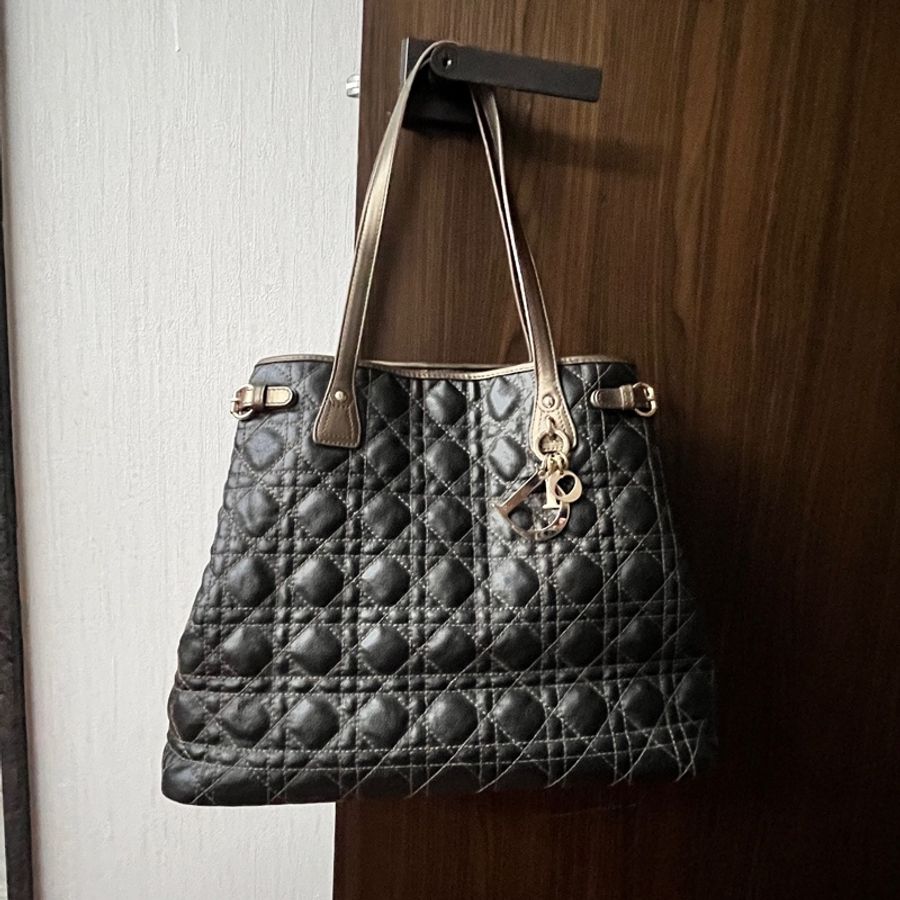 DIOR 迪奧 帆布 菱格紋單肩包-0