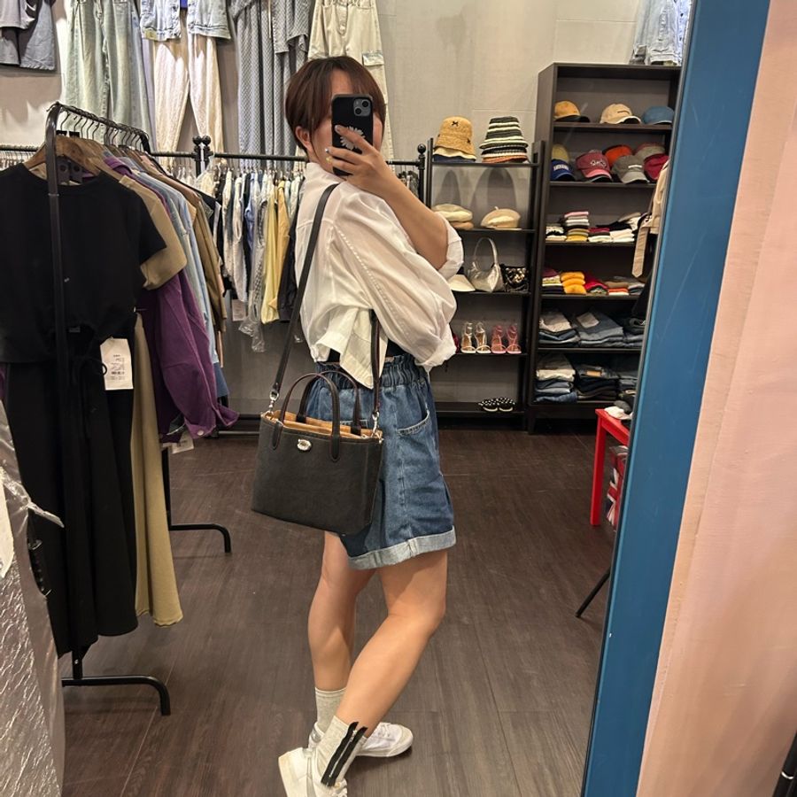 COACH WILLOW 24 單寧托特手袋-6
