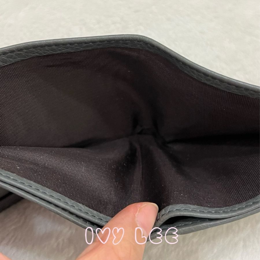 GUCCI 經典灰 短夾錢包 經典 小牛皮荔枝紋 322118 二手精品-2