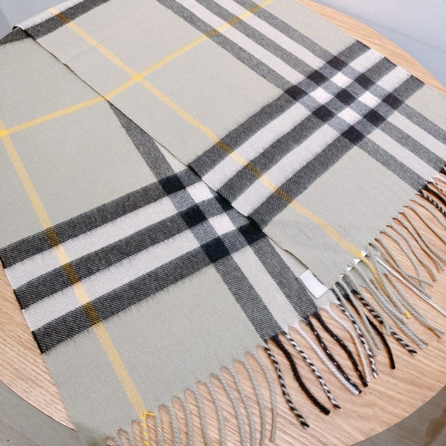 BURBERRY 博帕利經典格仔紋羊毛頸巾GIANT CHECK CASHMERE SCARF 168 X 30CM-5