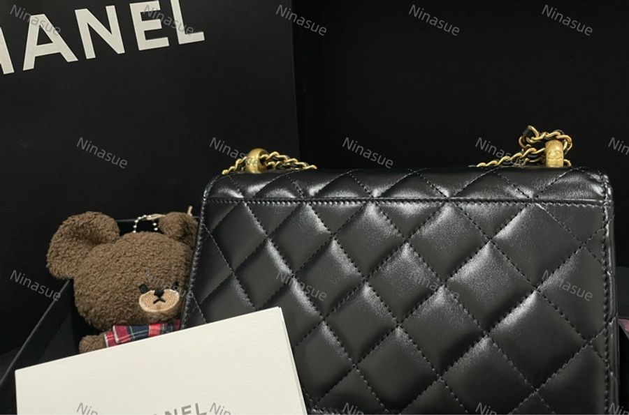 ❌全新|台灣購證|香奈兒Chanel|24c 25s 熱門款 雙金球WOC 雙金珠WOC 旋轉釦-1