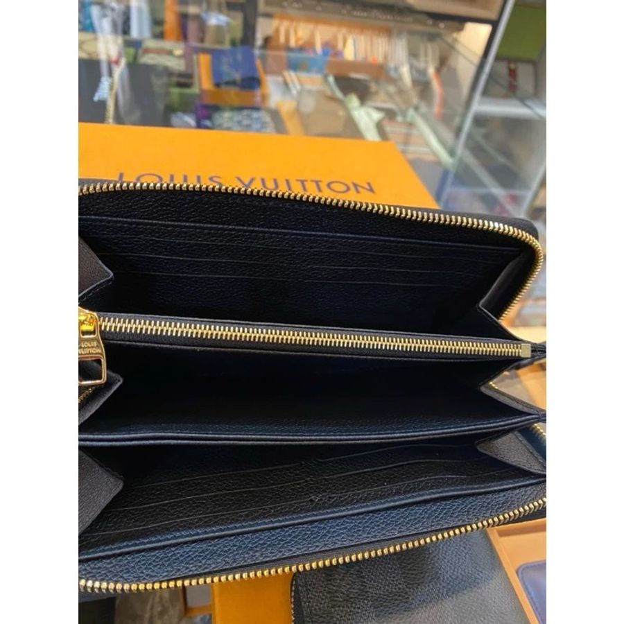 全新 未拆 Louis Vuitton/LV 路易威登LV 新款Monogram 雙色牛皮壓紋長夾 黑色 M80481-3