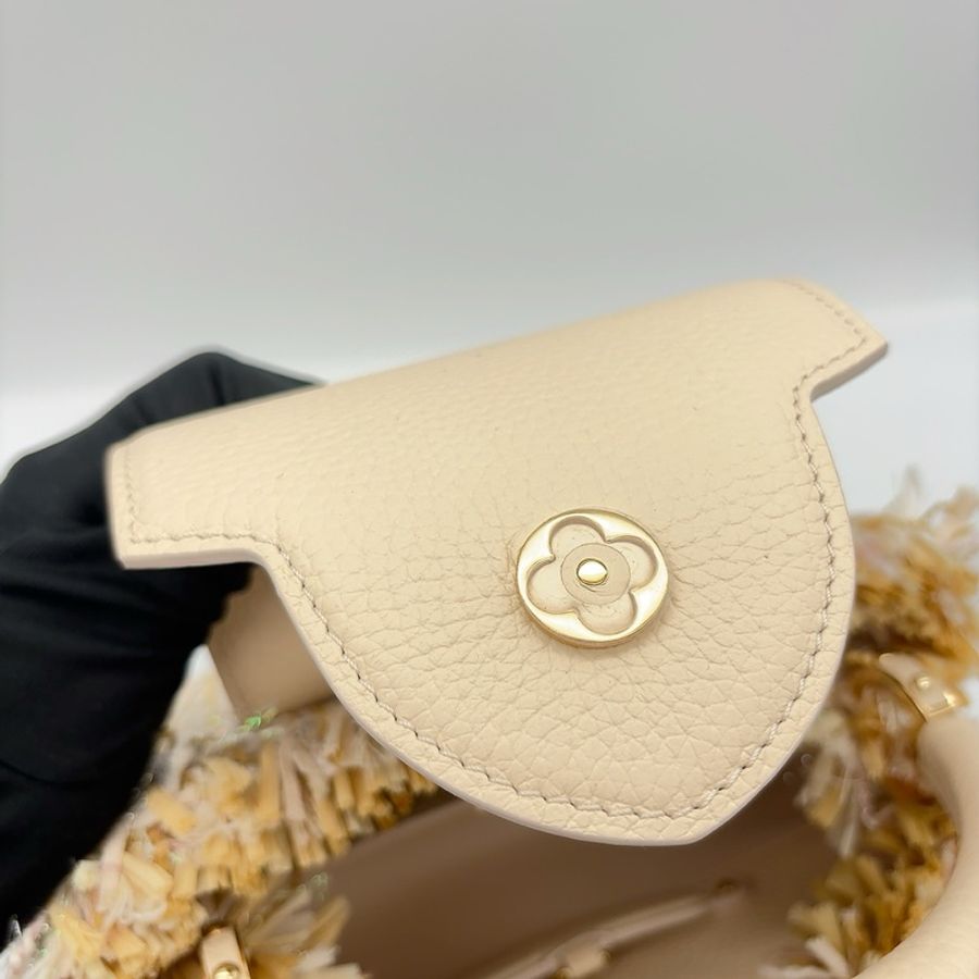 LV 米色草編CAPUCINES BB 特殊款-7
