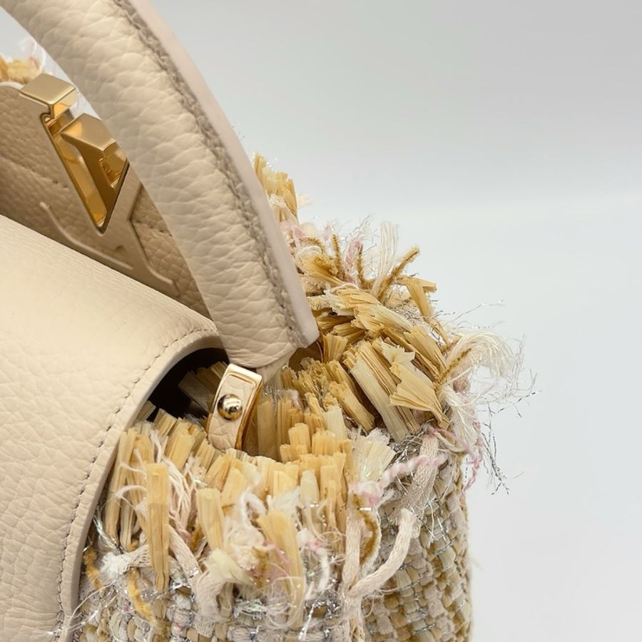 LV 米色草編CAPUCINES BB 特殊款-8