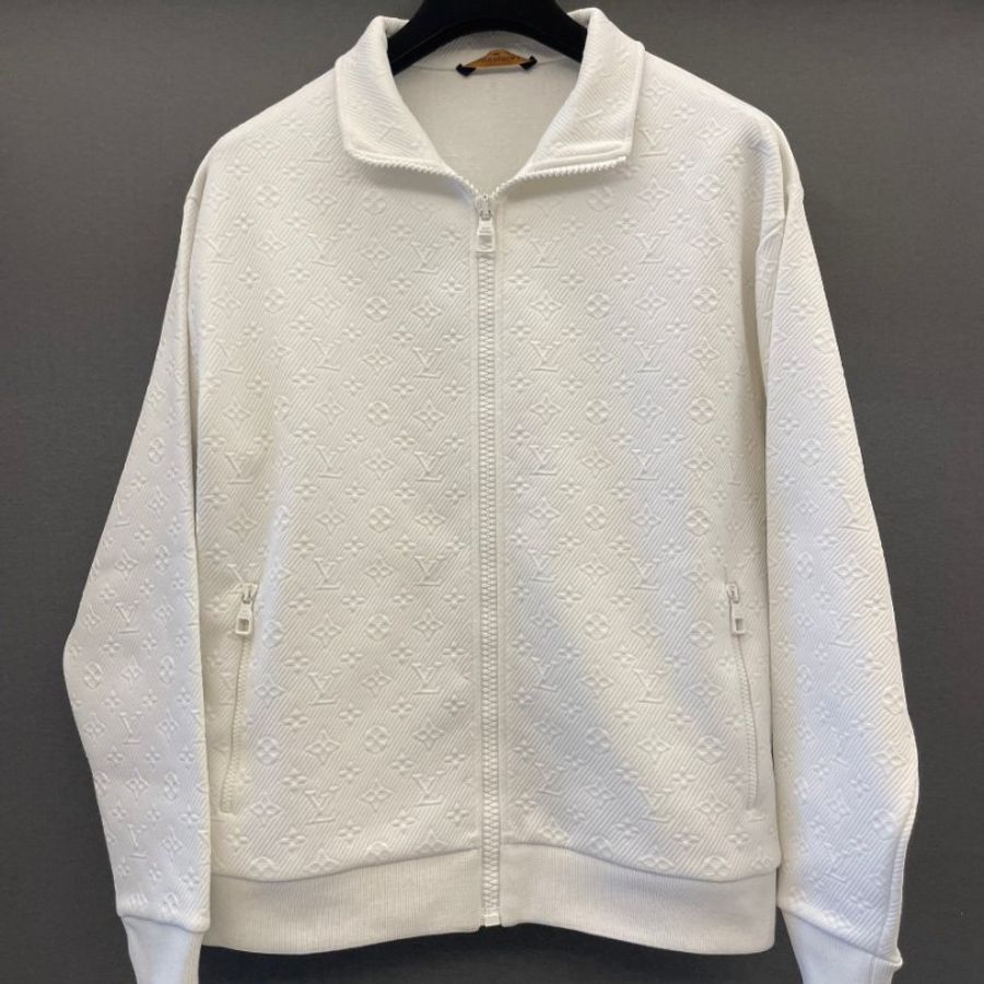 LOUIS VUITTON 路易威登 男款 白色 老花外套 L號 正品-3