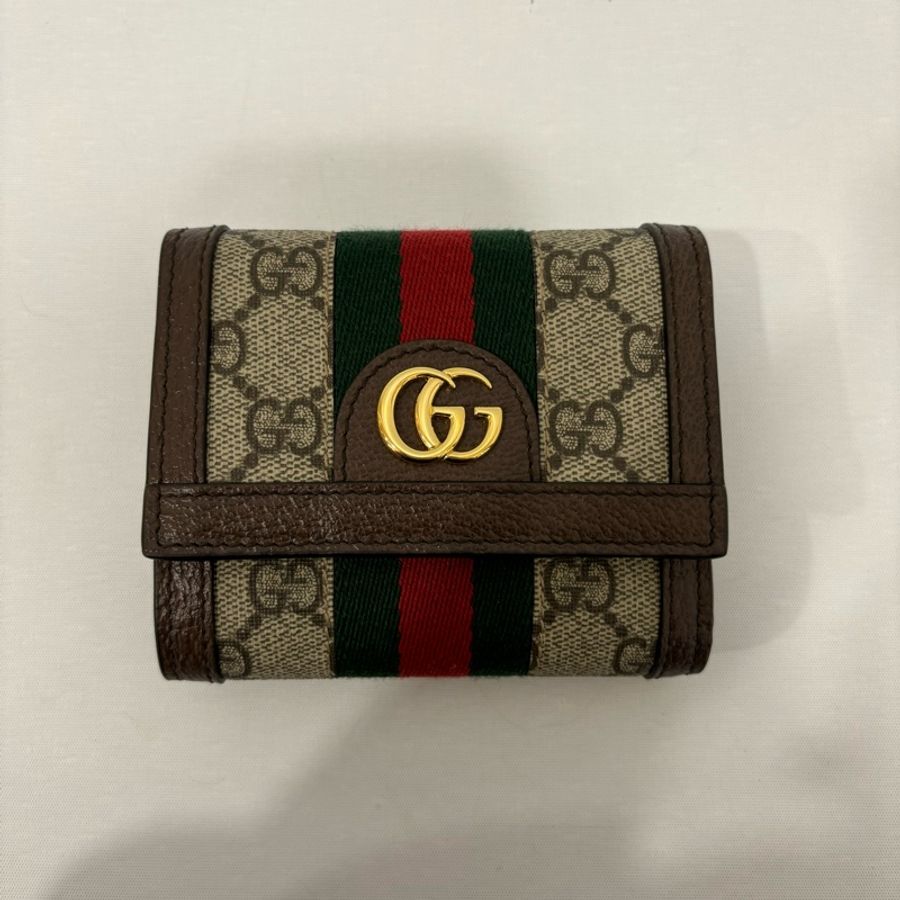 Gucci經典老花三折短夾-0