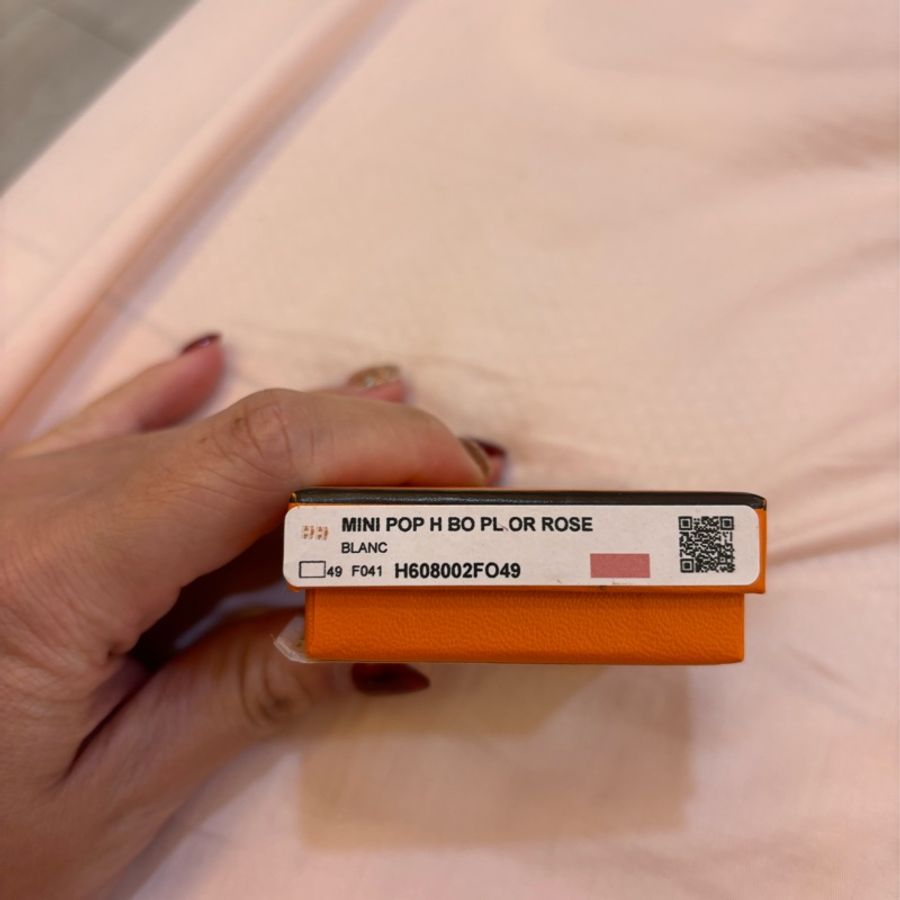 情人節13888 現貨商品 台灣專櫃 台灣購證 Hermes Mini PopH  經典白色金耳環-10