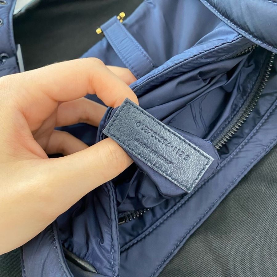 Saint Laurent 5a7 尼龍 斜背 腋下包 深藍 Ysl-9