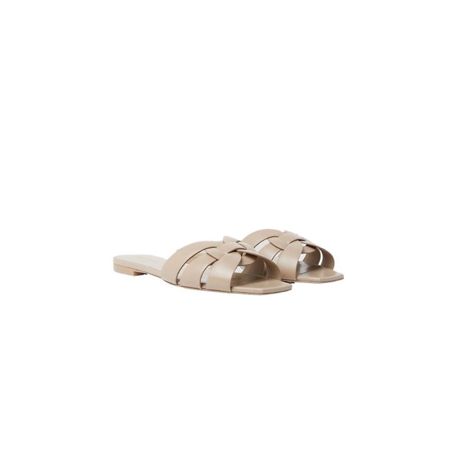 * Yves Saint Laurent Tribute Flip Flops for Women in Dark Beige - 572761-AAAAH-2721 (Size: 36,37 )-3