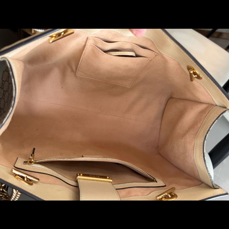 Gucci padlock中號白色小三包手提單肩包-6