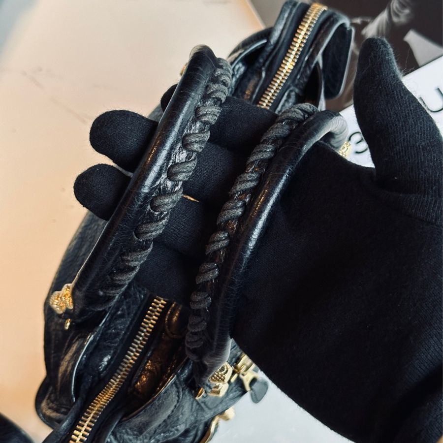 Balenciaga city mini黑金機車包💛-14
