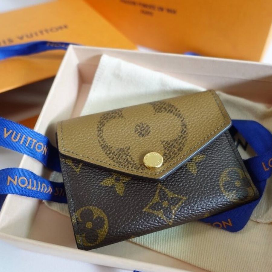 全新 未拆 Louis Vuitton LV 路易威登 M80725 ZO 經典花紋 拼接 三折 零錢 短夾-0