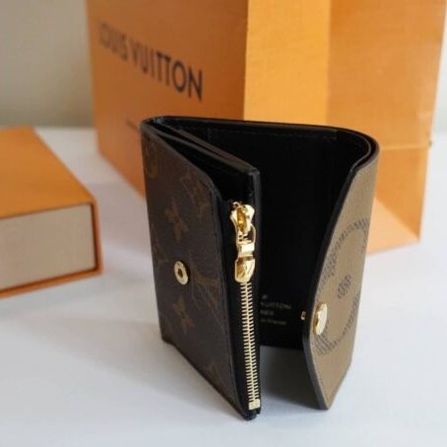 全新 未拆 Louis Vuitton LV 路易威登 M80725 ZO 經典花紋 拼接 三折 零錢 短夾-6