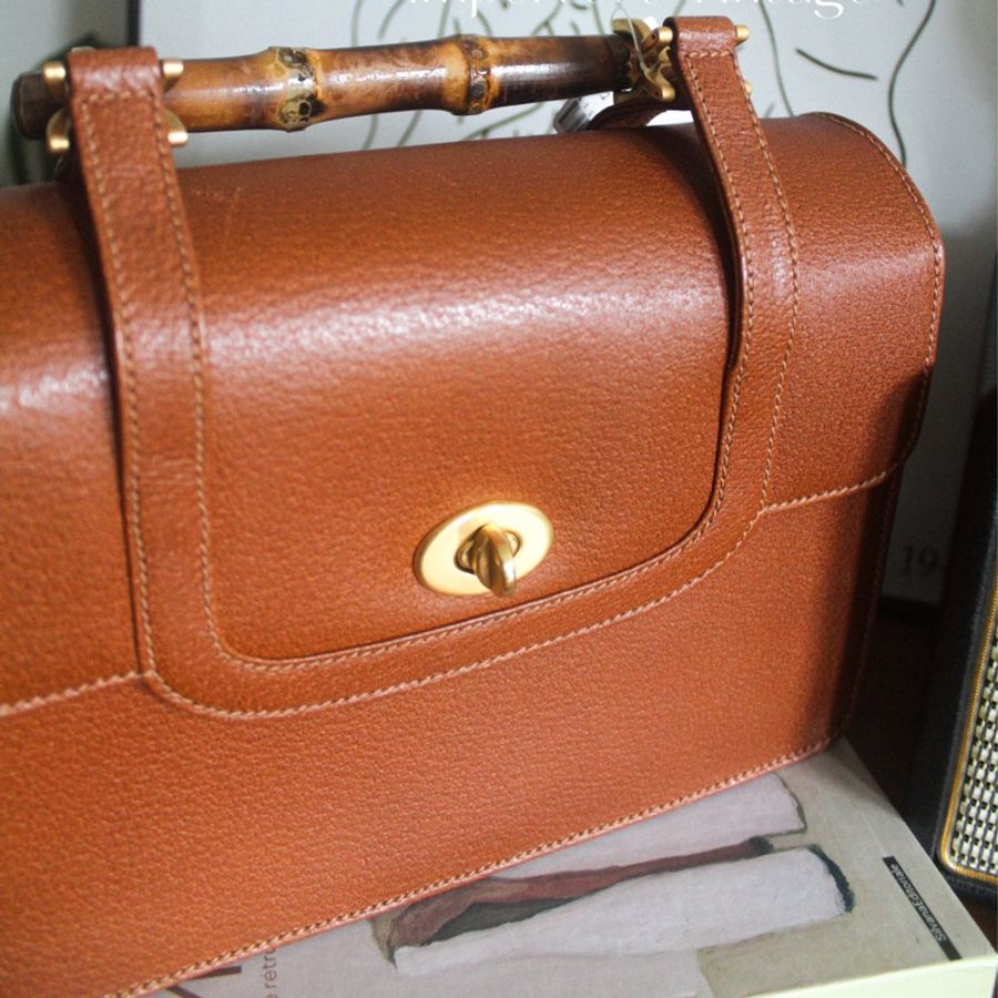 Gucci中古竹節醫生包-14