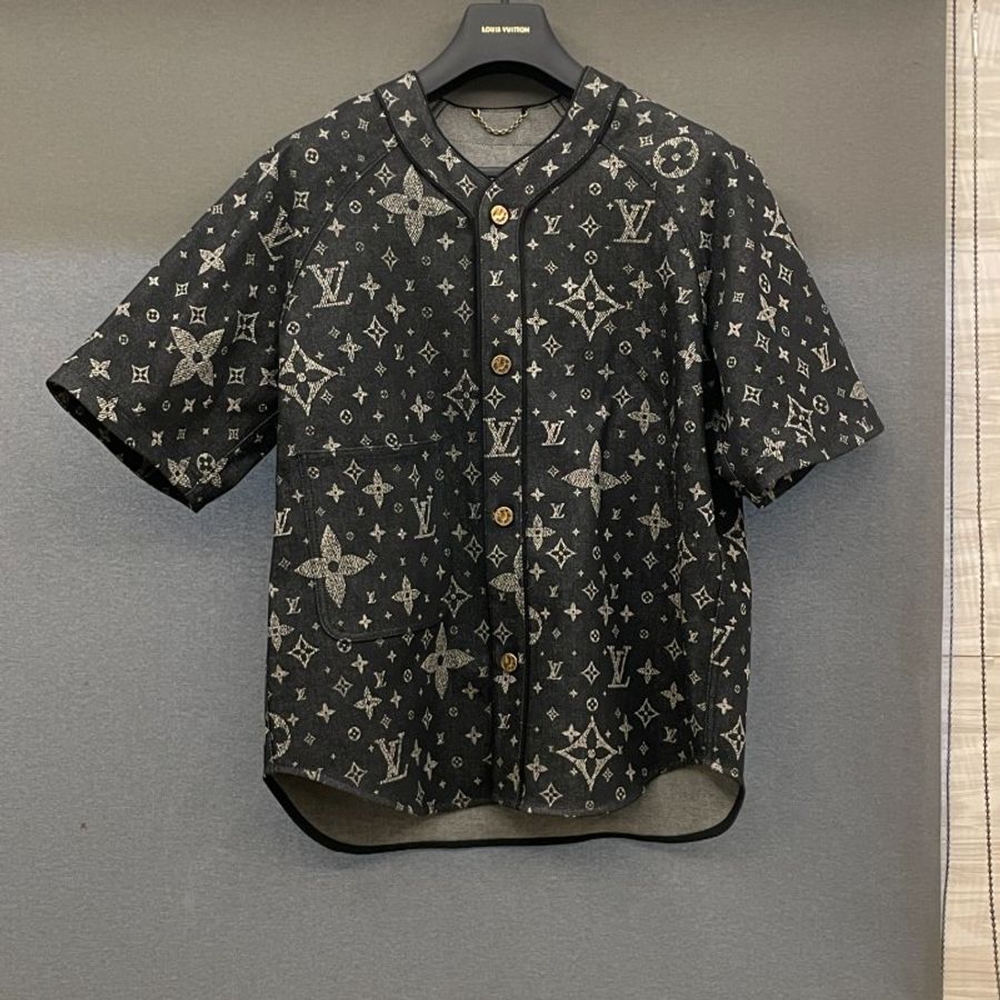 Monogram Denim 棒球襯衫-0