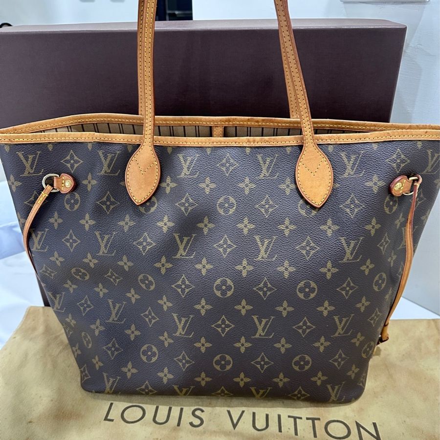 LV neverfull MM經典款老花購物包-1