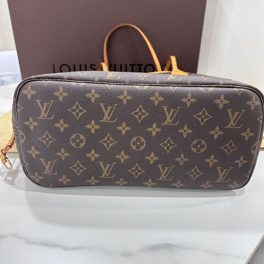 LV neverfull MM經典款老花購物包-4