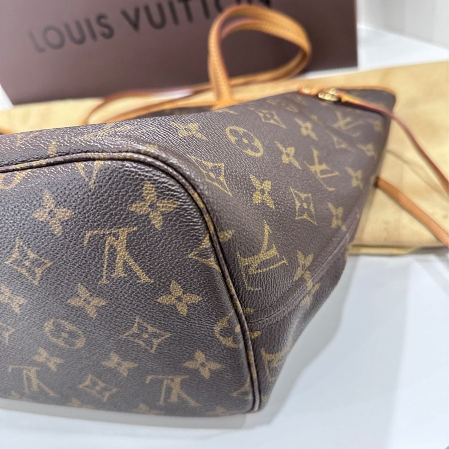LV neverfull MM經典款老花購物包-7