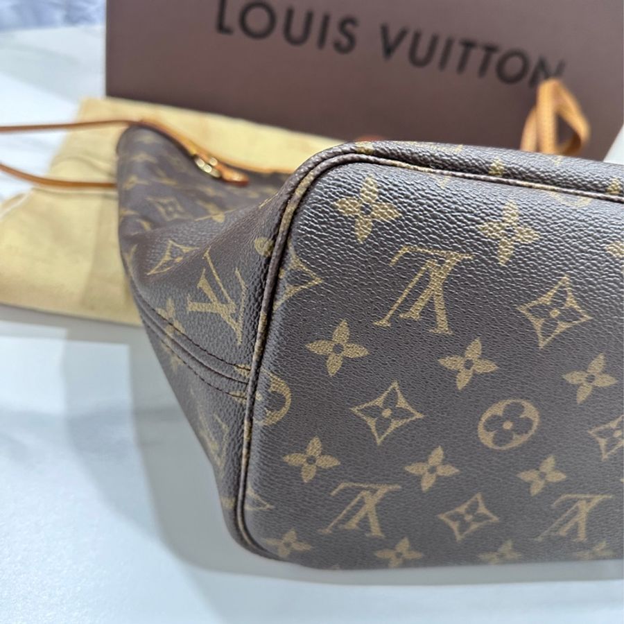 LV neverfull MM經典款老花購物包-8
