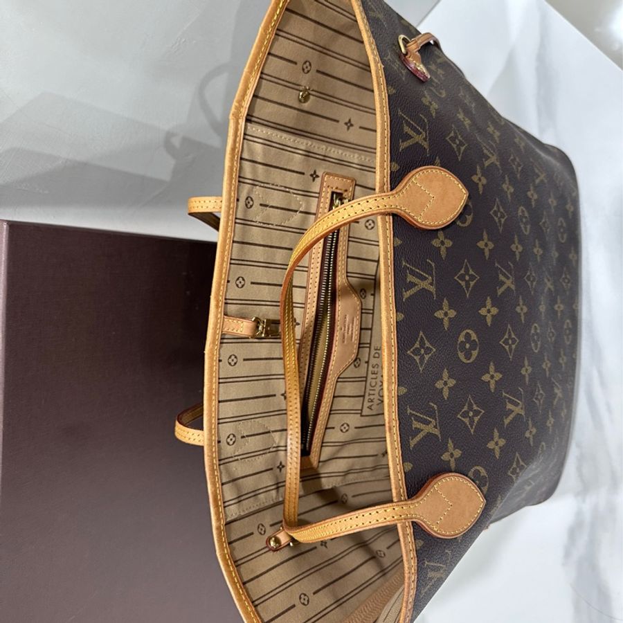 LV neverfull MM經典款老花購物包-18