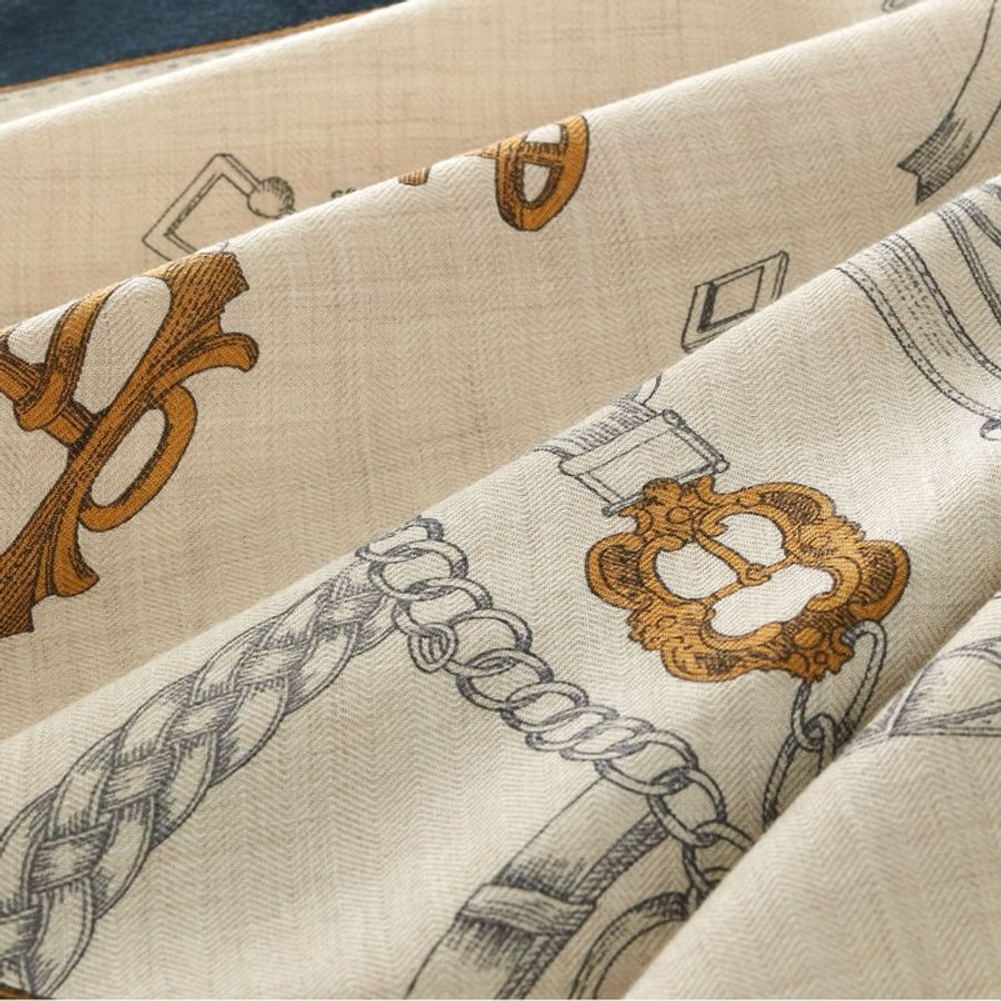🧡 Hermes 女裝 scarf shawl 140 絲巾🧣Chevaux Dechaines 躍動的馬兒-5