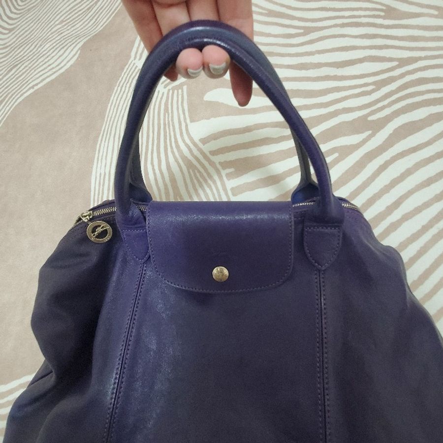 Longchamp LE PLIAGE 小羊皮 手提／肩背包（ 尺寸：中）-1