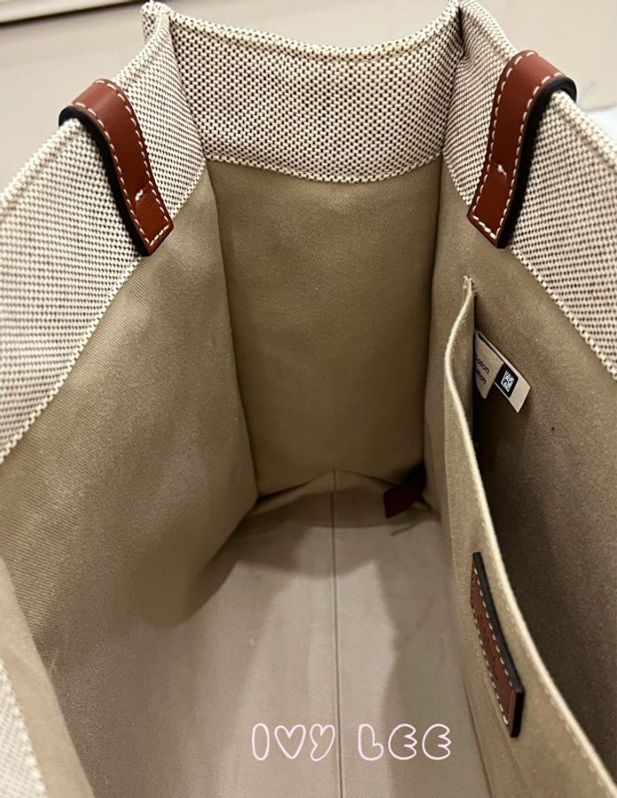 CHLOE Medium Woody 中款 帆布 托特包 通勤包 燕麥色 棕色 二手精品-8