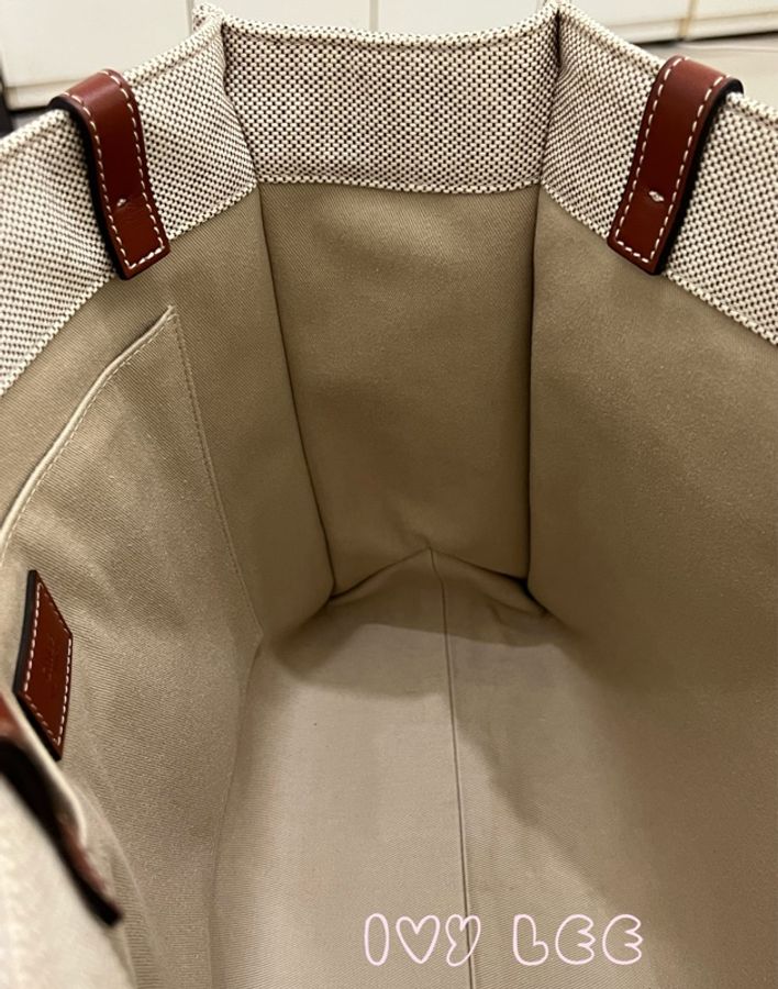 CHLOE Medium Woody 中款 帆布 托特包 通勤包 燕麥色 棕色 二手精品-9