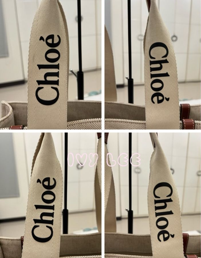 CHLOE Medium Woody 中款 帆布 托特包 通勤包 燕麥色 棕色 二手精品-16