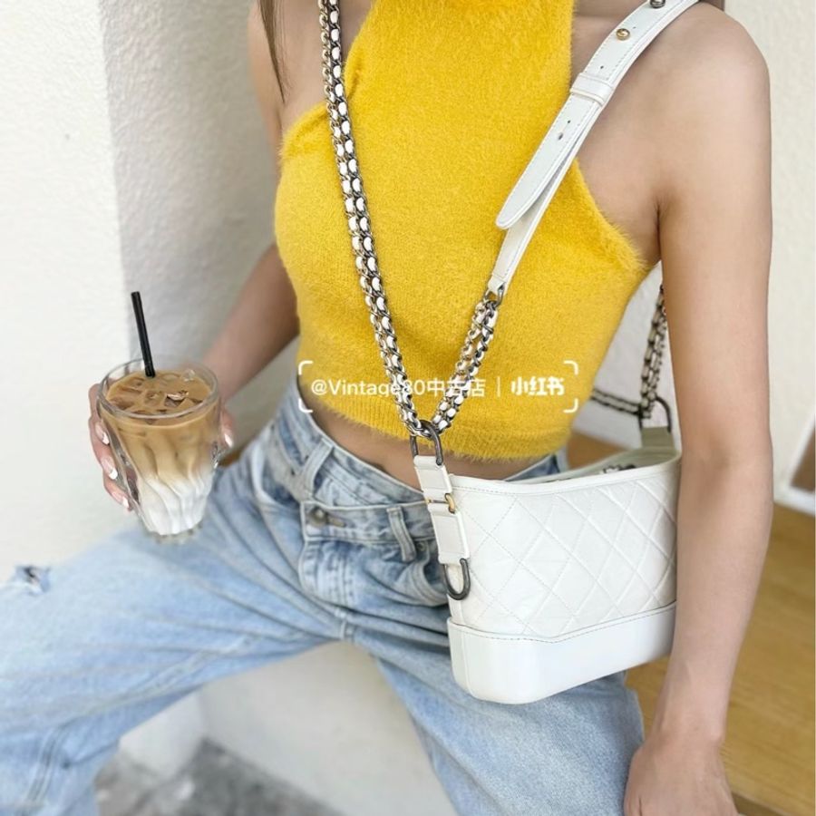 Chanel Gabrielle奶油白金流浪包🤍-2