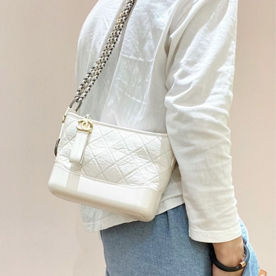 Chanel Gabrielle奶油白金流浪包🤍-8