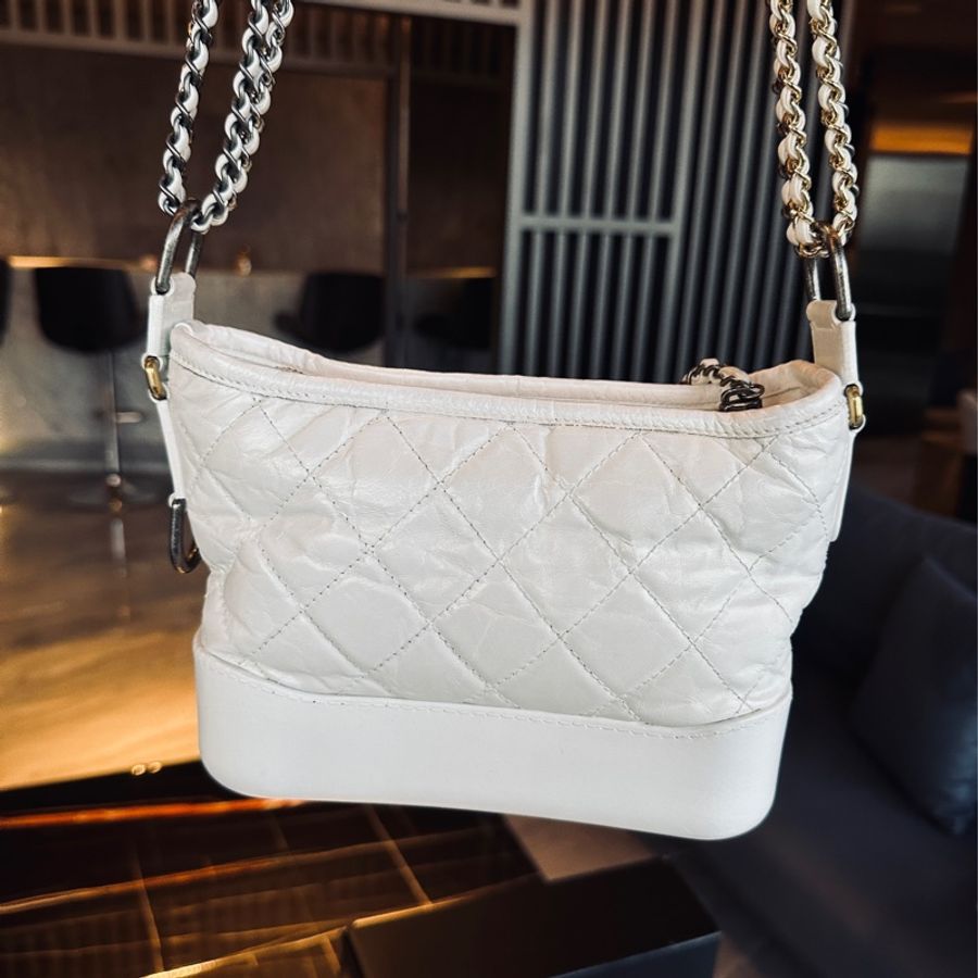 Chanel Gabrielle奶油白金流浪包🤍-11