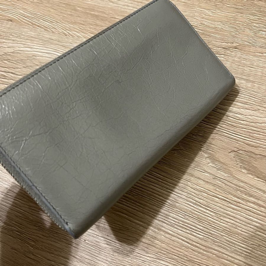 瑞奇二手精品 balenciaga 小羔羊皮 長夾 美品-4