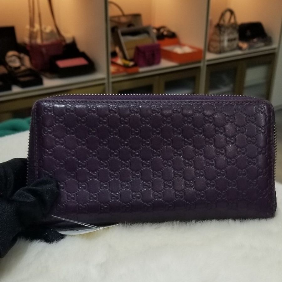 Gucci 紫色細logo長銀包X429-1