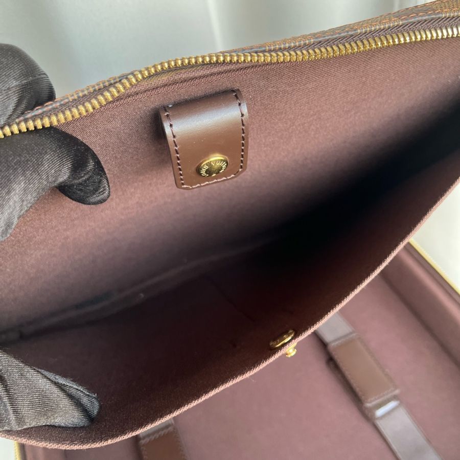 (未使用級)LV Damier 棋盤格 手提箱 手提包-11