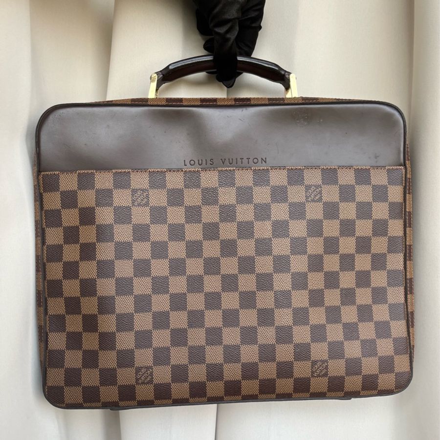(未使用級)LV Damier 棋盤格 手提箱 手提包-20