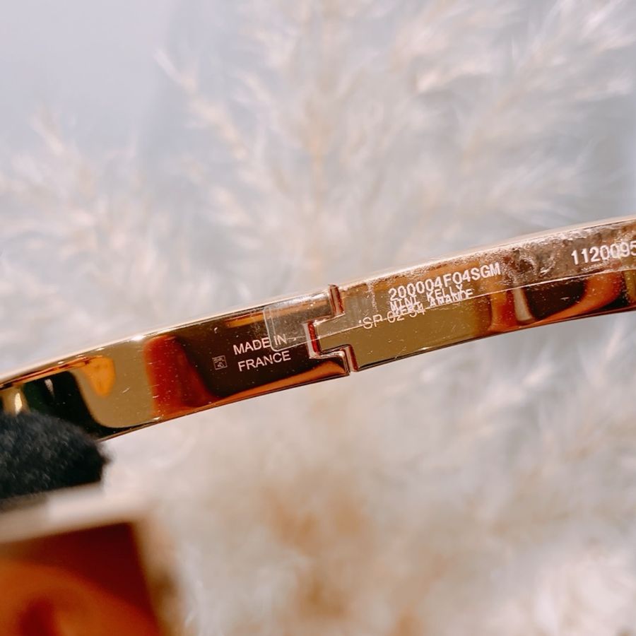TW3654 Hermes Mini Clic Kelly Bracelet GM Size Vert Fizz x RGHW愛馬仕 Kelly扣手鐲 氣泡綠色玫瑰金扣-6