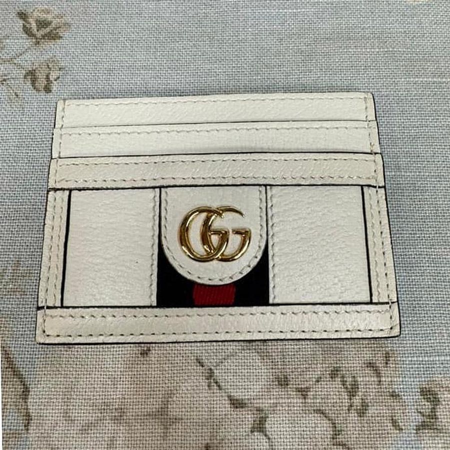 Gucci很氣質的米色牛皮經典GG logo卡夾! 新新新!!!-2