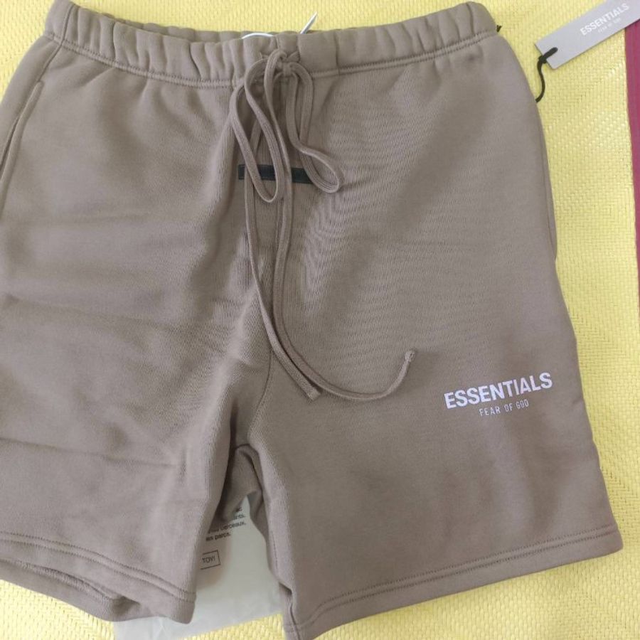 FOG Essentials 21FW sweat short Harvest 字體反光棉短褲-0