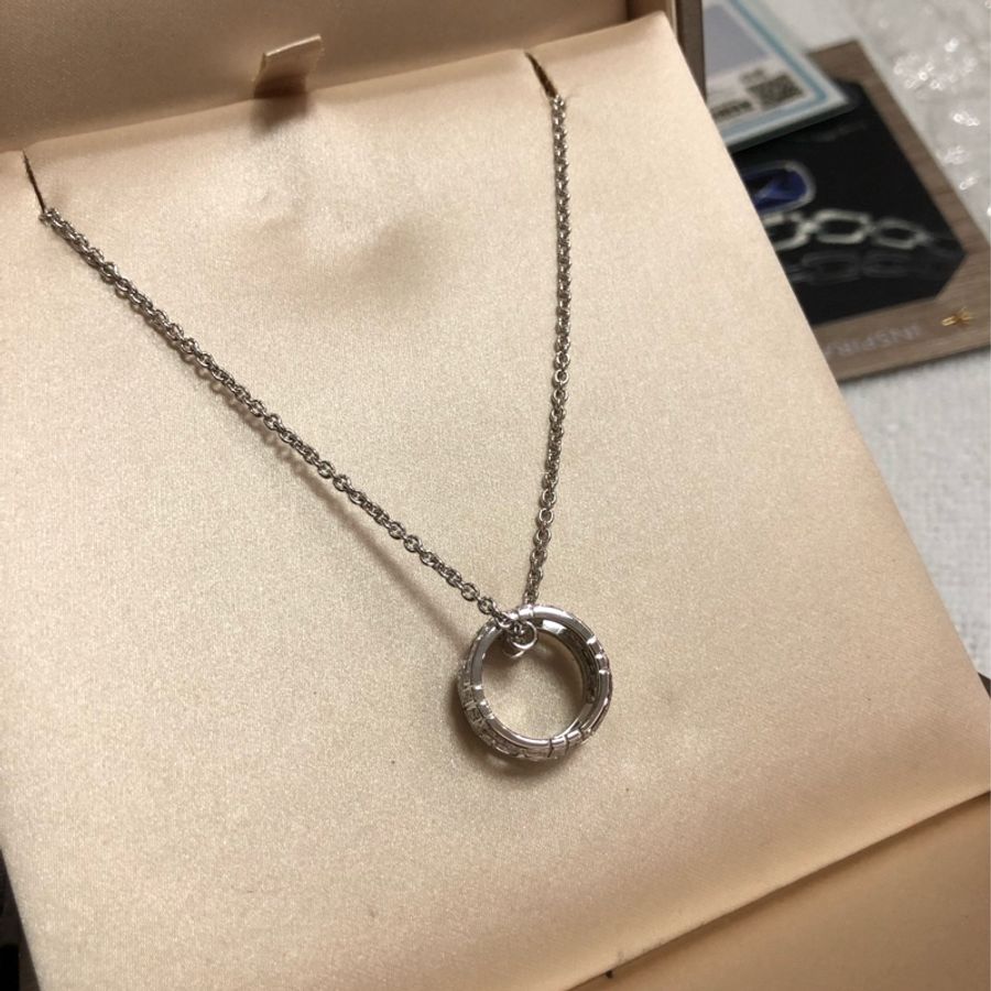Bvlgari 寶格麗 parentesi系列白金滿鑽回形針鏤空項鍊 男女同款 閃亮唯美 超級稀缺 2017年購入-7