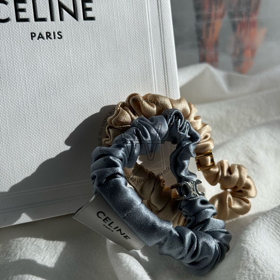 🤍CELINE 緞面髮圈set❣️-4