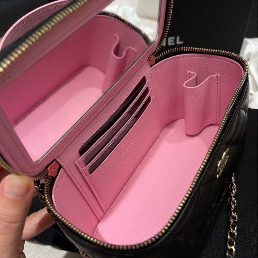CHANEL 黑粉長盒子(全新)-2