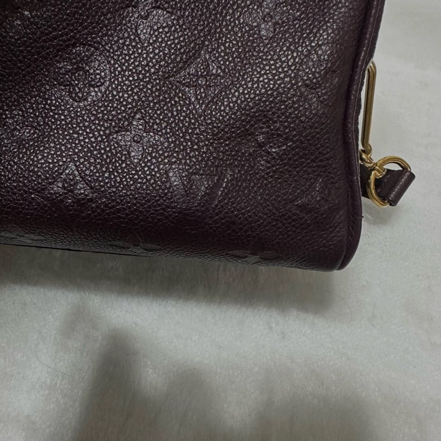 LV speedy 25 牛皮壓紋 肩背 斜背 手提包-20
